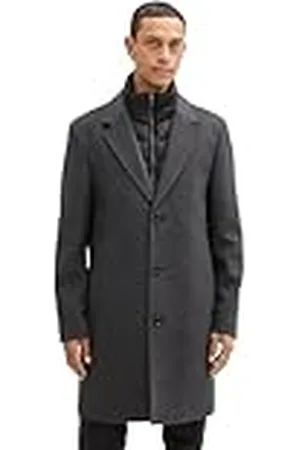 TOM TAILOR Heren 1042477 jas, 30504-Dark Anthra Wool Structure, XL, , XL