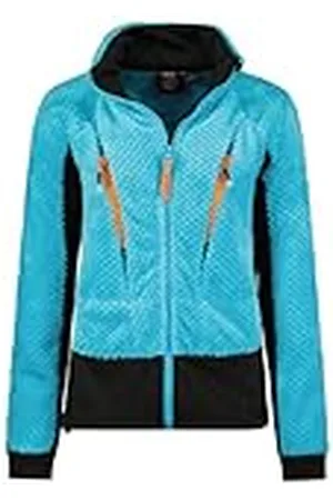 Geographical Norway Uliste Lady Warme Fleece Dames Warme Rits Jas Herfst Winter Lente Warm Vrouwen - Lange Mouwen Trui Bont Zacht Comfort Outdoor (Turquoise XL), , XL