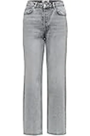 SELECTED Slfkate Hw Straight Blast Grey W Jeans voor dames, , 29W / 32L