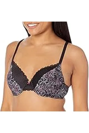 Maidenform Vrouwen comfortabele zachte volledige dekking Underwire Bra 09404, Lace Outline Print-Black, 36D, , 80D