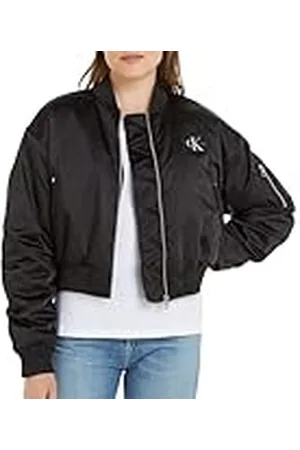 Calvin Klein Jeans Dames satijnen bomberjack gewatteerde jassen, ., L