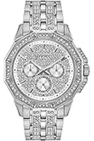 BULOVA Heren Horloge, , Eén maat, Kristallen kwarts zilverkleurige roestvrij stalen armband kristal