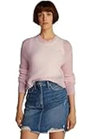 Tommy Hilfiger Dames TJW OPEN KNIT V-HALS TRUI Trui Trui, Roze, S, , S