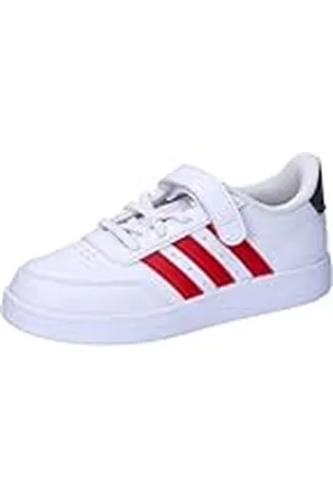 adidas Unisex Kids Breaknet 2.0 Schoenen Kinderen Tennis, Wolk Wit Beter Scarlet Carbon, 33 EU