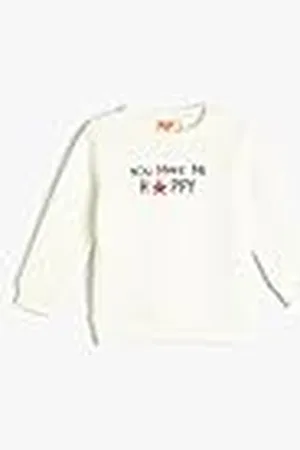 Koton Babygirls Long Sleeve Crew Neck Geborduurd Detail Katoen Sweatshirt, , 6-9 Monate