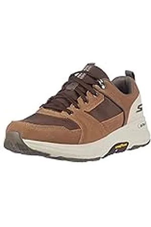 Skechers 216106 BRTN, heren sportschoenen, Tan Suede/Brown Textiel, 43 EU