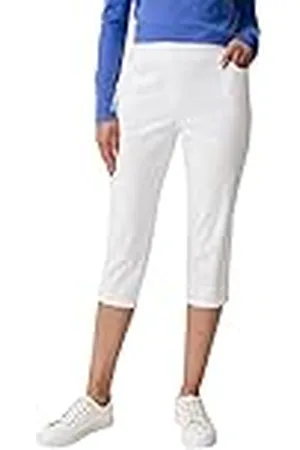 Damart Pantacourt Gabardine stretch damesbroek, Wit, 42