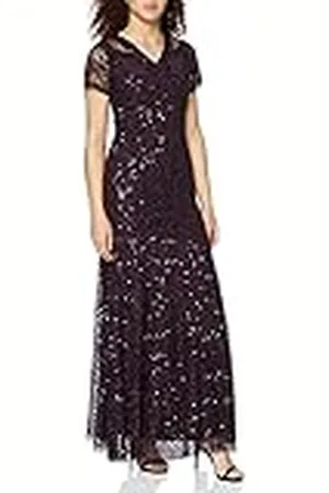 Amelia Rose Dames Hesper Versierde Maxi Jurk Speciale Gelegenheid, , 12