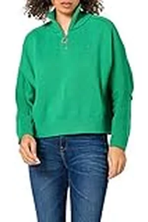 Tommy Hilfiger Dames Zip-up High-nk SWT Ls Sweater, , XXL