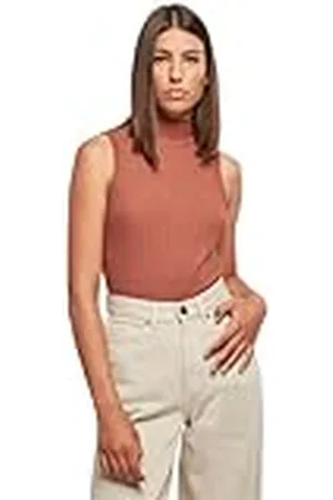 Urban classics Dames Top Ladies Rib Knit Sleevless Body 5XL