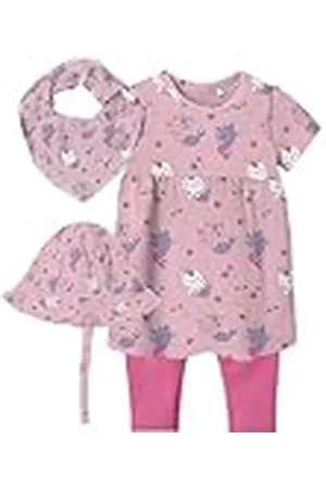 NAME IT Babymeisjes Nbfvandora Ss Dress Box W Scarf Bib Jersey Jurk Set, , 80