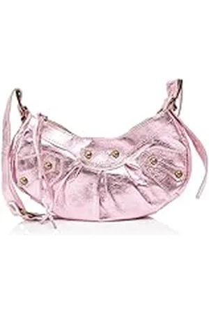 IZIA Dames schoudertas van metallic leer,