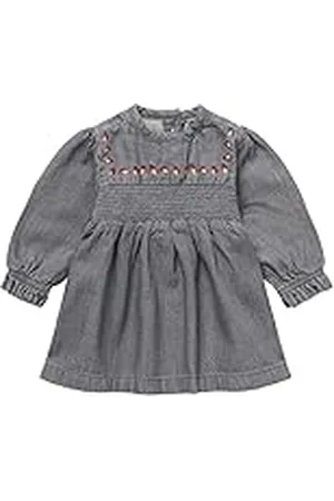 Noppies Baby Babymeisjesjurk Loa kinderjurk, grijs denim-P328, 74