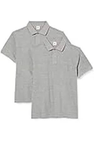 FM London (2-pack) Poloshirt voor heren | Katoenen stretch, getailleerde poloshirts, , XXL