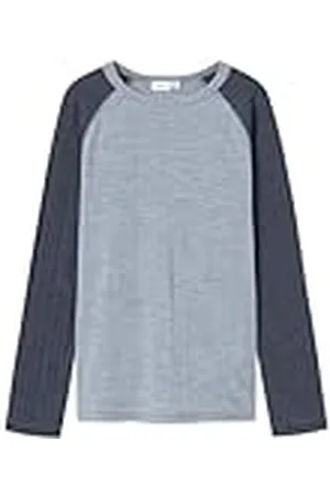 NAME IT Jongens Nkmwang Wool Needle Ls Top Solid shirt met lange mouwen, , 134/140 cm