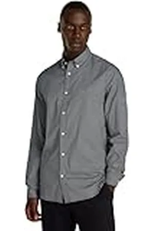 Tommy Hilfiger Heren Micro Print SF Shirt MW0MW34571, L/S Shirt, Blauw, XS, , XS
