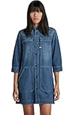 G-Star RAW Damesshirt Jurk, Blauw (Antique Faded Space Blue C970-D342), M
