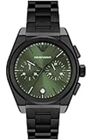 Emporio Armani Herenhorloge quartz/chrono uurwerk 43mm kastmaat met een roestvrijstalen armband AR11562