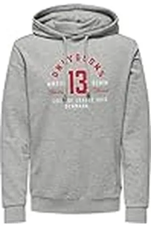 Only & Sons Onslenny Reg Vintage Print Hood Sweat capuchontrui voor heren, , L