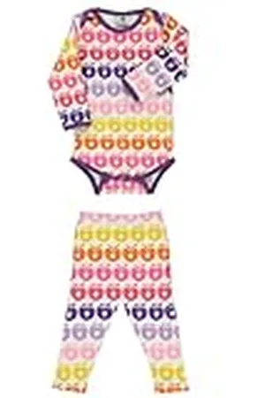 Småfolk Meisjes-rompertje Ls & Legging Set, Mini Retro Apples Baby en Peuter Kostuums, , 62