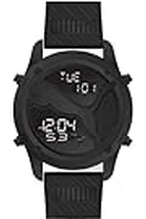 PUMA Groot kat horloge voor mannen, digitaal uurwerk met polyurethaan, silicone, lederen of roestvrij stalen band, , 44MM