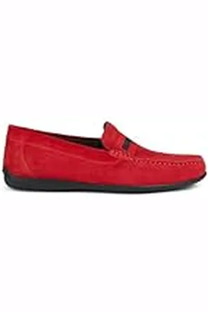 Geox Heren U ASCANIO A Moccasin, RED, 42 EU, , 42 EU
