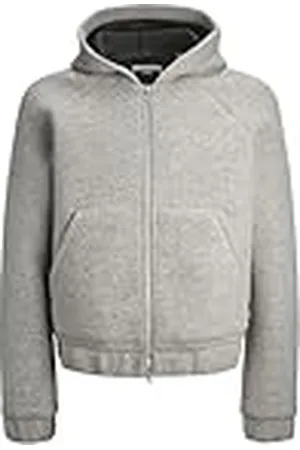 JACK & JONES JCOTERRAIN Bonded Wool Hoodie Korte jas, Grey Melange/Detail: Melange, XL, , XL