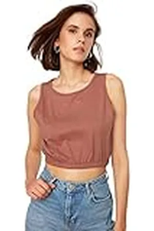 Trendyol Gebreid atleet T-shirt voor dames, , XL
