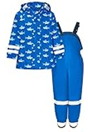 Playshoes Regenset voor jongens, haai allover regenjas, , 98 cm