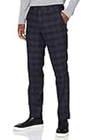 SELECTED Heren Slhslim-myloiver Blue Check TRS B Noos Broek, , 56
