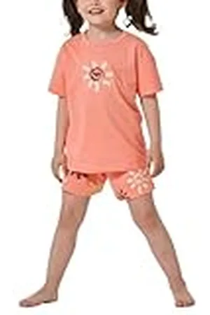 Schiesser Meisjespyjama kort-Natural Love Pyjamaset, abrikoos_182561, 92, , 92 cm