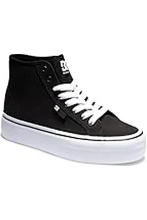 Dcshoes Manual HI Platform Sneakers voor dames, zwart/wit, 40 EU, , 40 EU