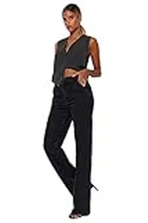 Trendyol Dames Gerade Weites Bein Hohe Taille Jeans, , 32