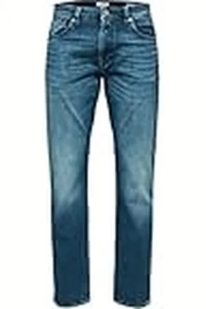 SELECTED Heren Jeans SLH196-STRAIGHTSCOTT 31601 -Straight Fit Medium Blue, , 38W / 34L