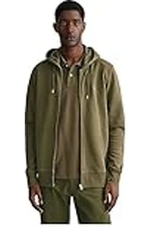 GANT REG Shield Full Zip Hoodie voor heren, juniper green, standaard, , XL