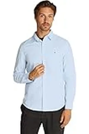 Tommy Hilfiger Heren Flex POPLIN Kent Collar SF Shirt MW0MW38137 L/S Shirt, blauw, XXL, , XXL