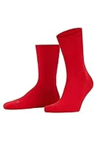 Falke Uniseks-volwassene Sokken Run U SO Katoen Dun eenkleurig 1 Paar, Rood (Fire 8150), 46-48
