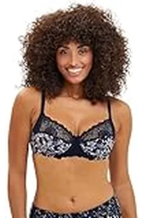 Sans Complexe Beugelbeha met beugels, Flora-blauw, , 75D