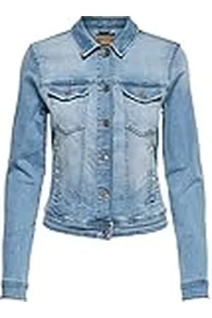 ONLY Jeansjas voor dames, kort, blauw (light blue denim), 34