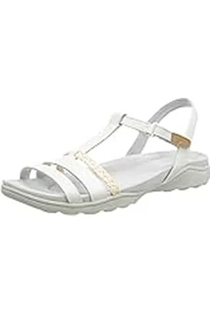 Clarks Dames Amanda Tealite Sport Sandaal, wit leer., 35.5 EU
