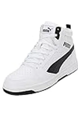 PUMA Unisex Rebound V6 sneakers, White Black, 48 EU