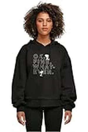 Merchcode Vrouwelijke Hoodies Dames Peanuts - Ok Fijn Whatever Organic Oversized Hoody, Oversized Fit, 100% Katoen (Organisch), L, , L
