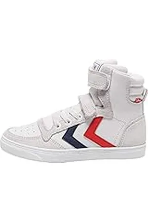 Hummel Unisex hoge slimmer Stadil Leather High JR Sneakers voor kinderen, , 29 EU
