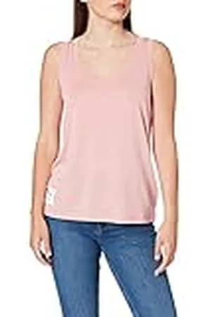 Blauer T-shirt tanktop voor dames, , M