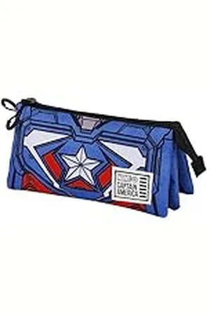Marvel Captain America Tekk Costume-2.0 Fan Triple Etui, , , Eén maat, 2.0 FAN Triple Etui Tekk Kostuum