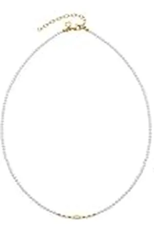 Leonardo Leonardo Ciao Doro 022118 Halsketting van roestvrij staal, filigraan parelketting /goud, halsketting van imitatie en roestvrij stalen kralen, damessieraden, 40 cm, Roestvrij staal, Geen edelsteen
