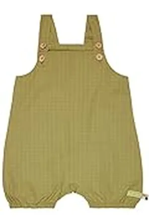 loud + proud Uniseks kinderbroek, van fijne ruit, GOTS-gecertificeerd, tuinbroek, avocado, 62/68, , 62/68 cm