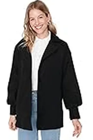 Trendyol Dames kraag effen oversized jas, , 38, , 64