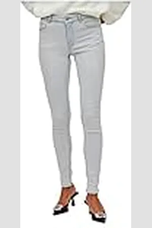 VILA Skinny Fit Jeans Mid-Rise voor dames, , S / 31L