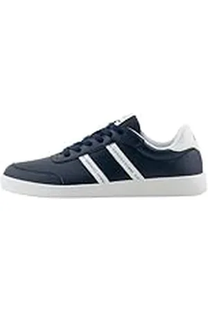 Armani Exchange Heren Berlin, Double Stripes Logo sneakers, Navy + op. White, 39 EU, , 39 EU